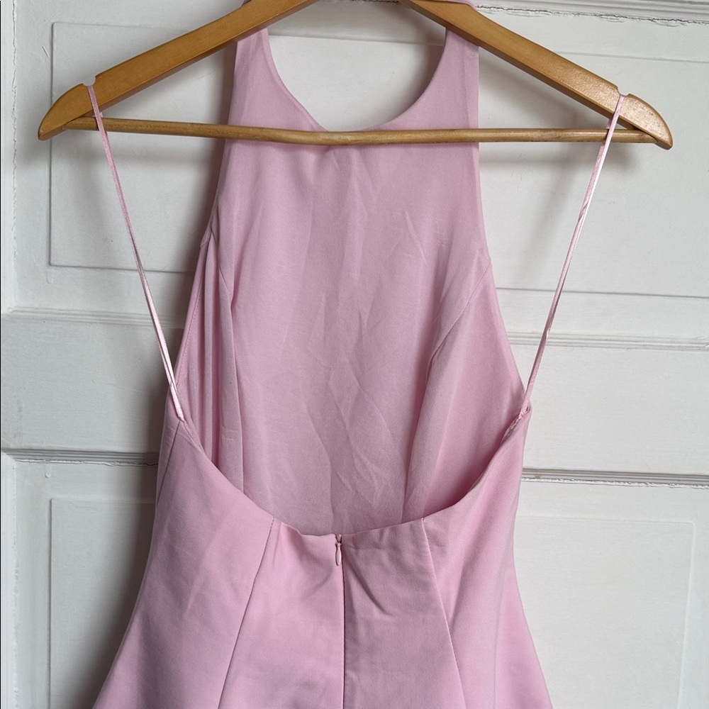 NWT Zara Pastel Pink Halter A Line Skater Dress with Pockets NWT Size M - Picture 10 of 16